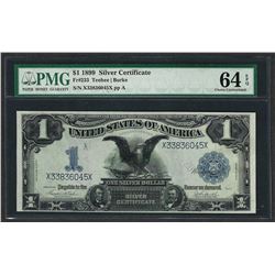 1899 $1 Black Eagle Silver Certificate Note Fr.233 PMG Choice Uncirculated 64EPQ