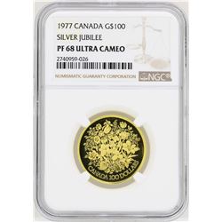 1977 Canada $100 Silver Jubilee Commemorative Gold Coin NGC PF68 Ultra Cameo