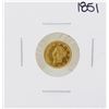 Image 1 : 1851 $1 Liberty Head Gold Dollar Coin