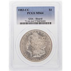 1883-CC $1 Morgan Silver Dollar Coin PCGS MS64 GSA