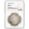 Image 1 : 1878-CC $1 Morgan Silver Dollar Coin NGC MS64