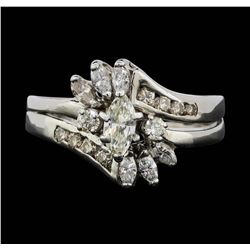 14KT White Gold 1.08 ctw Diamond Ring