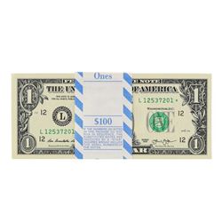 Pack of (100) Consecutive 2013 $1 Federal Reserve STAR Notes San Francisco