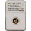 Image 1 : 2011 South Africa 1/10 Krugerrand Gold Coin NGC PF70 Ultra Cameo