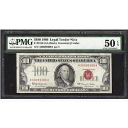 1966 $100 Legal Tender Note Fr.1550 PMG About Uncirculated 50EPQ