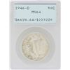 Image 1 : 1946-D Walking Liberty Half Dollar Coin PCGS MS64 Green Rattler Holder