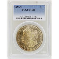 1879-S $1 Morgan Silver Dollar Coin PCGS MS65 Nice Toning