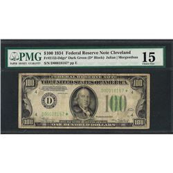 1934 $100 Federal Reserve STAR Note Fr.2152-Ddgs* PMG Choice Fine 15