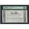 Image 1 : 1839 $100 Branch State Bank at Chicago Obsolete Note PMG Gem Uncirculated 65EPQ