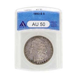 1893-S $1 Morgan Silver Dollar Coin ANACS AU50