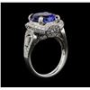 Image 4 : 18KT White Gold 7.17 ctw Tanzanite and Diamond Ring