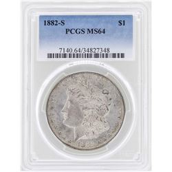 1882-S $1 Morgan Silver Dollar Coin PCGS MS64