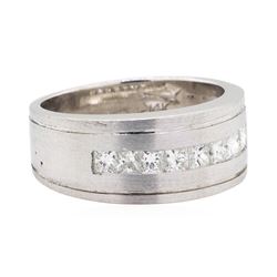 14KT White Gold 0.80 ctw Princess Cut Diamond Ring