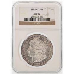 1885-CC $1 Morgan Silver Dollar Coin NGC MS62