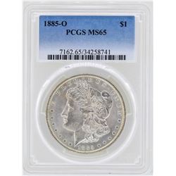 1885-O $1 Morgan Silver Dollar Coin PCGS MS65