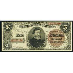 1890 $5 Treasury Note Fr.359