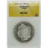 Image 1 : 1878-CC $1 Morgan Silver Dollar Coin VAM-9 ANACS MS63