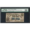 Image 1 : 1863 25 Cent State of North Carolina Obsolete Note PMG Choice About Uncirculated