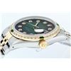 Image 4 : Rolex Men's Two Tone 14K Green Vignette Diamond & Emerald Datejust Wristwatch