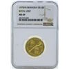 Image 1 : 1975FM $100 Bermuda Royal Visit Gold Coin NGC MS69