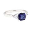 Image 1 : Platinum 1.48 ctw Sapphire and Diamond Ring