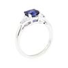 Image 4 : Platinum 1.48 ctw Sapphire and Diamond Ring