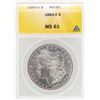 Image 1 : 1884-O $1 Morgan Silver Dollar Coin ANACS MS61