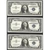 Image 1 : Lot of (3) Consecutive 1957 $1 Silver Certificate STAR Notes Uncirculated