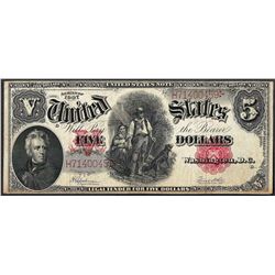 1907 $5 Woodchopper Legal Tender Note