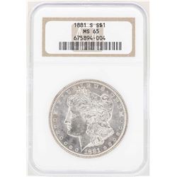 1881-S $1 Morgan Silver Dollar Coin NGC MS65