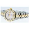 Image 9 : Rolex Ladies Two Tone 14K Pink Mother Of Pearl Pyramid Diamond Datejust