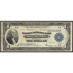 1918 $1 Federal Reserve Bank Note Philadelphia