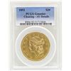 Image 1 : 1852 $20 Liberty Head Double Eagle Gold Coin PCGS AU Details