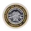 Image 2 : .999 Silver Treasure Island Las Vegas, Nevada $10 Casino Limited Edition Gaming