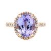 Image 2 : 14KT Rose Gold 2.92 ctw Tanzanite and Diamond Ring