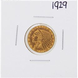 1929 $2 1/2 Indian Head Quarter Eagle Gold Coin