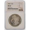 Image 1 : 1881-S $1 Morgan Silver Dollar Coin NGC MS64