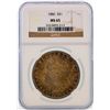 Image 1 : 1886 $1 Morgan Silver Dollar Coin NGC MS65 Amazing Toning