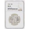 Image 1 : 1942 Walking Liberty Half Dollar Coin NGC MS64