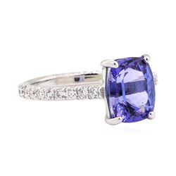 14KT White Gold 2.96 ctw Tanzanite and Diamond Ring