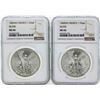 Image 1 : Set of 1983MO-1984MO Mexico 1 Onza Silver Libertad Coins NGC MS66