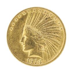 1914 $10 Indian Head Eagle Gold Coin