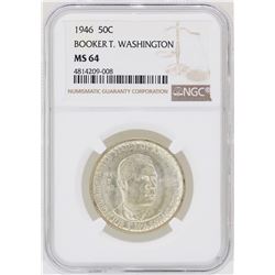 1946 Booker T. Washington Memorial Half Dollar Coin NGC MS64