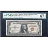 Image 1 : 1935A $1 Silver Certificate WWII Emergency Hawaii STAR Note PMG Superb Gem Unc.