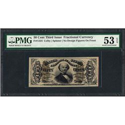 1863 Third Issue 50 Cent Fractional Currency Note PMG About Uncirculated 53EPQ