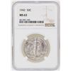 Image 1 : 1942 Walking Liberty Half Dollar Coin NGC MS63