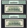 Image 2 : Lot of (2) Consecutive 2001 $100 Federal Reserve STAR Note PCGS Superb Gem New 6