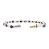 Image 3 : 14KT White Gold 6.50 ctw Sapphire and Diamond Bracelet