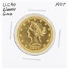 Image 1 : 1907 $10 Liberty Head Eagle Gold Coin