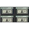 Image 1 : Lot of (4) Consecutive 1935E $1 Silver Certificate STAR Notes PMG Choice Unc. 64